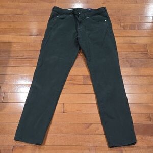 AG Adriano Goldschmied The Stilt Cigarette Leg Jeans in Dark Green WomenSize 28R